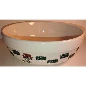 Vintage GEI Design Stoneware Apple Basket Mixing Bowl